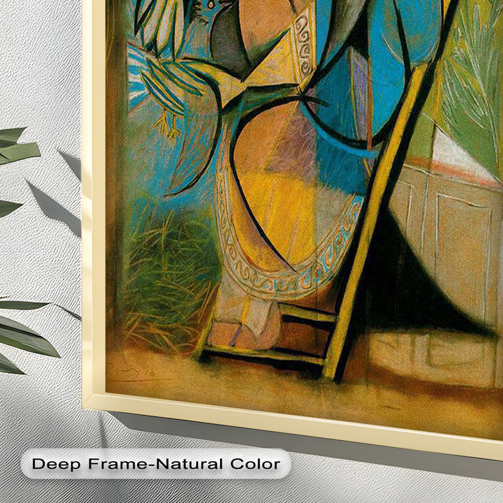 The Nesting Spirit – Cubist Mother and Bird Picasso Oil Painting