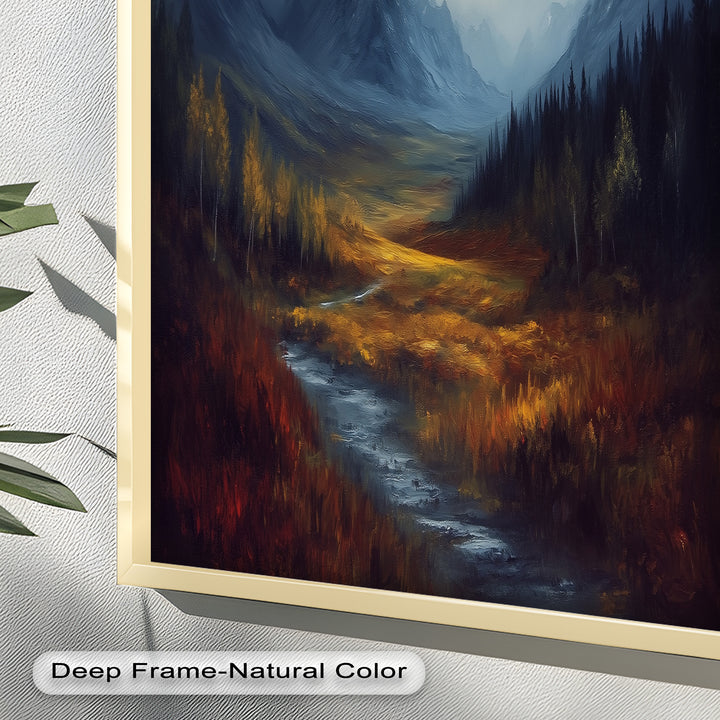 Stormy Valley Wall Art – Landscape Oil Painting