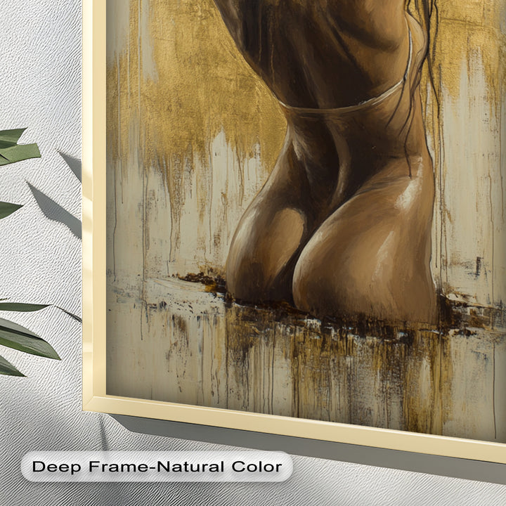 Golden Silence – Contemporary Figurative Nude Oil Painting