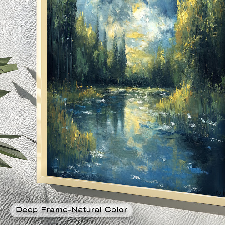 Forest River – Nature Oil Painting
