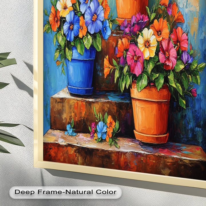 Flower Pots Wall Decor – Botanical Oil Paintings