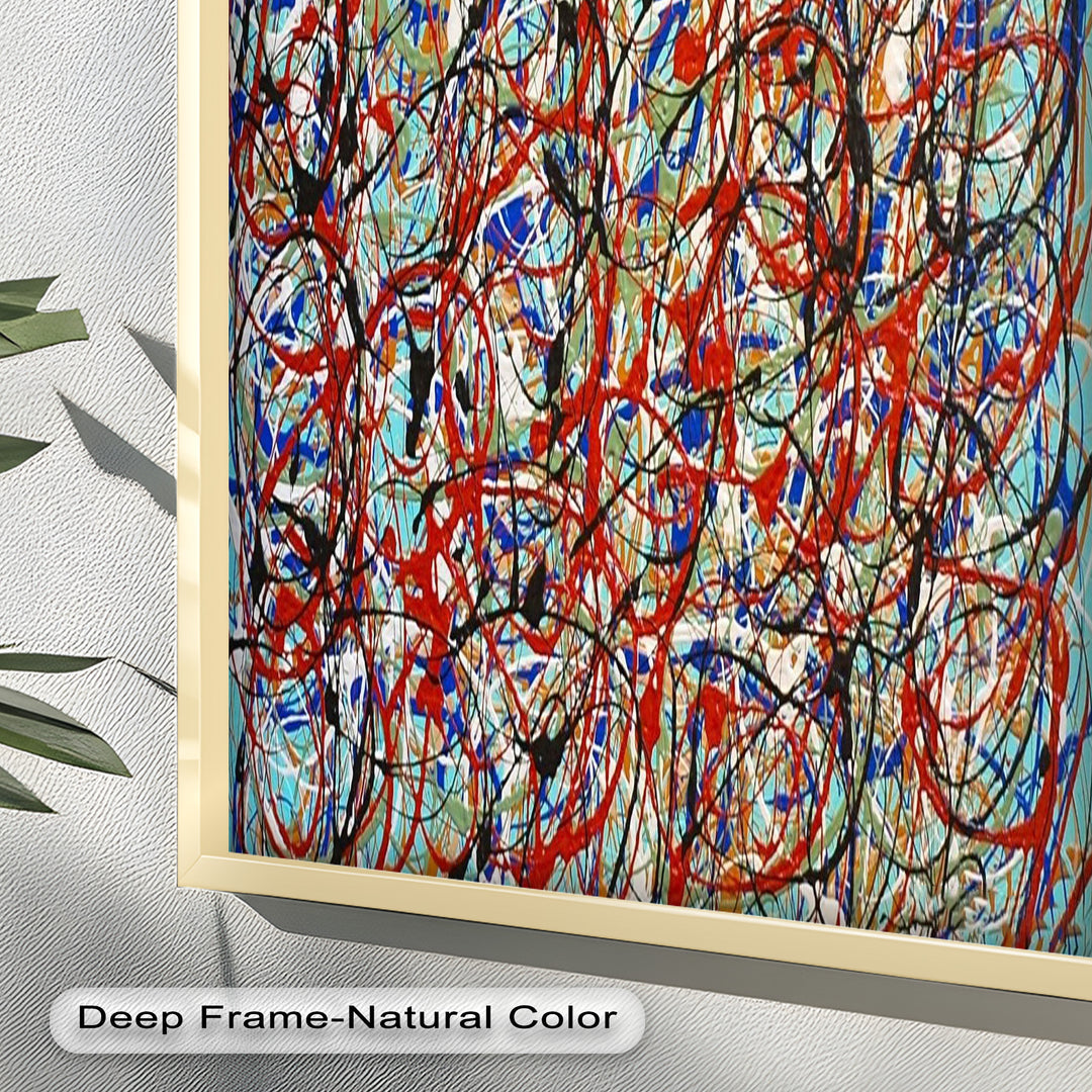 Energetic Abstract Expressionist Wall Art – Modern Oil Painting
