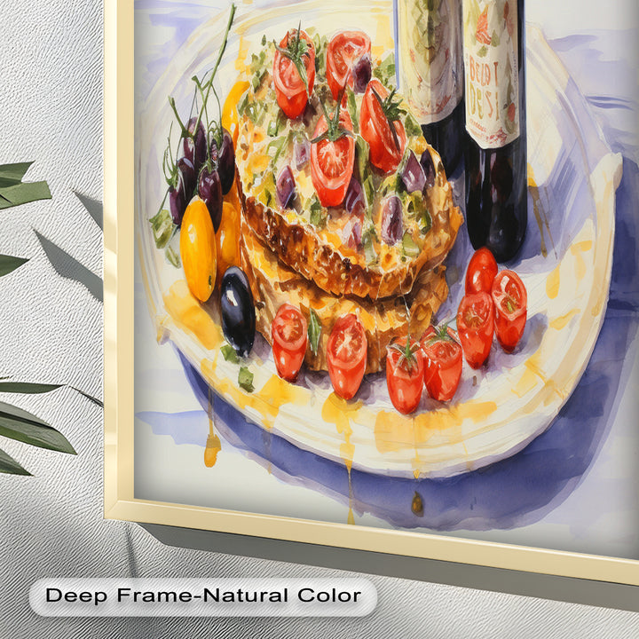 Tuscan Table – Rustic Lasagna and Wine Still Life Food Painting