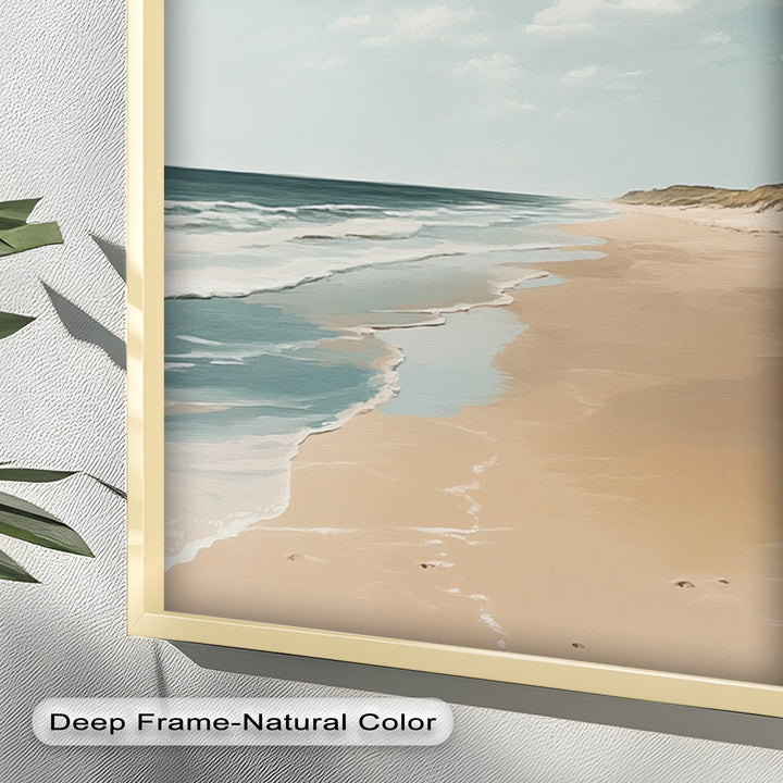 Endless Shoreline – Serene Seascape Oil Painting