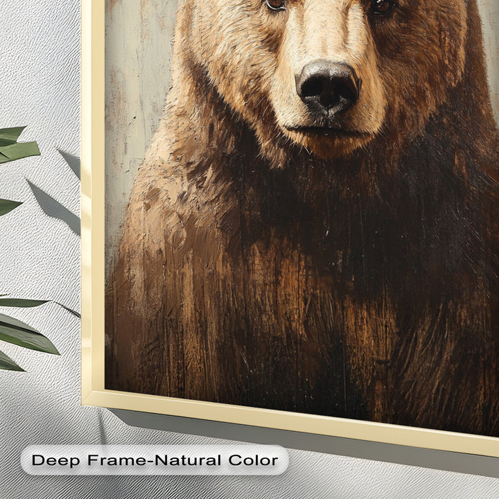 Brown Bear Portrait - Animal Oil Painting