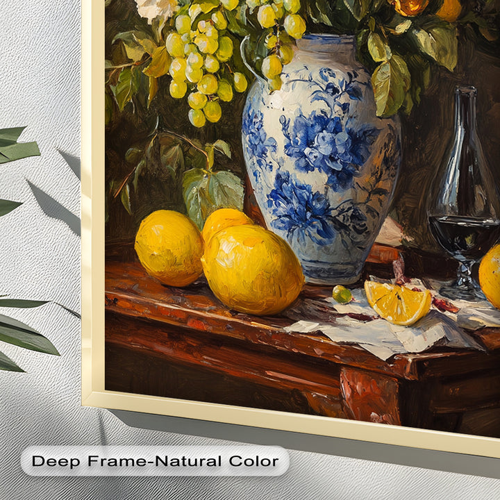 Fruit and Floral Still Life Wall Art – Floral Oil Painting