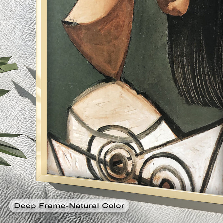 Serene Abstraction – Cubist Female Portrait Oil Painting