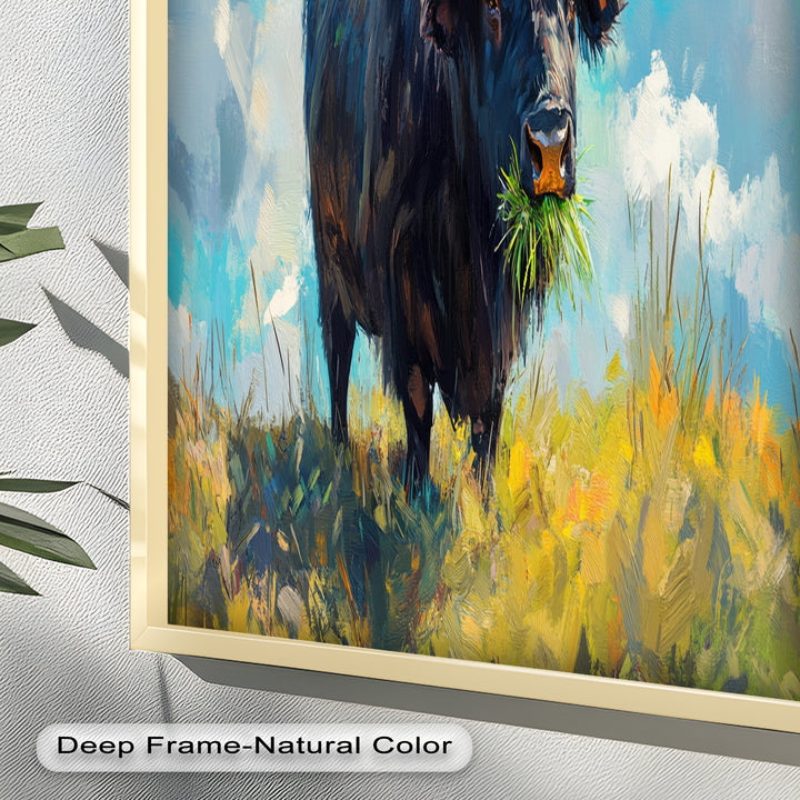 Highland Bull – Abstract Oil Painting