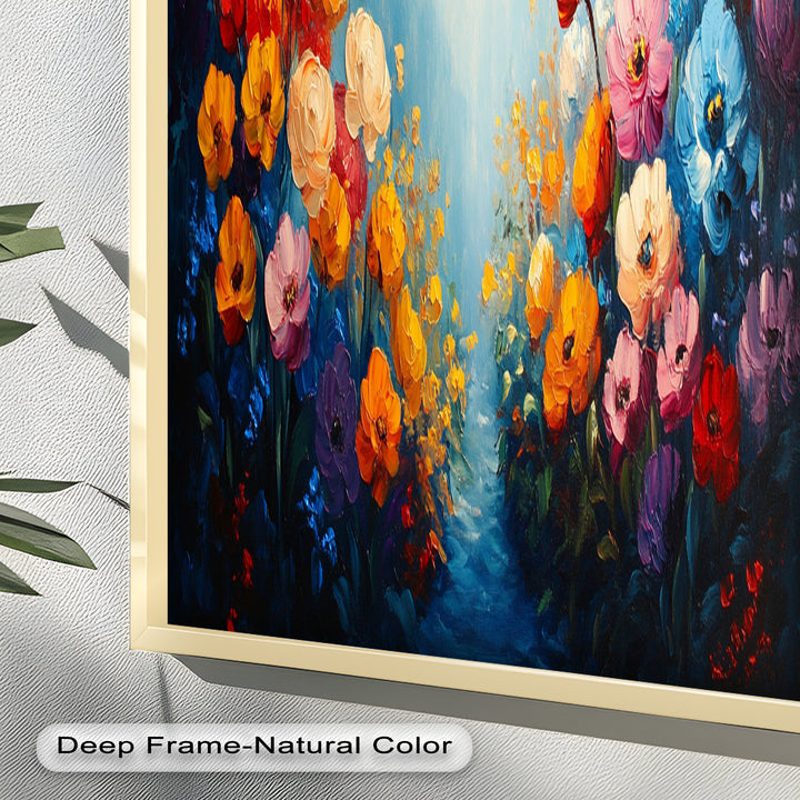 Multicolor Wild Bloom Explosion - Flower Oil Painting