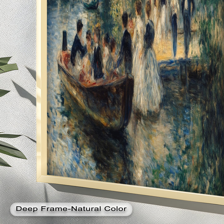Afternoon Gathering by the River – Impressionist Oil Painting