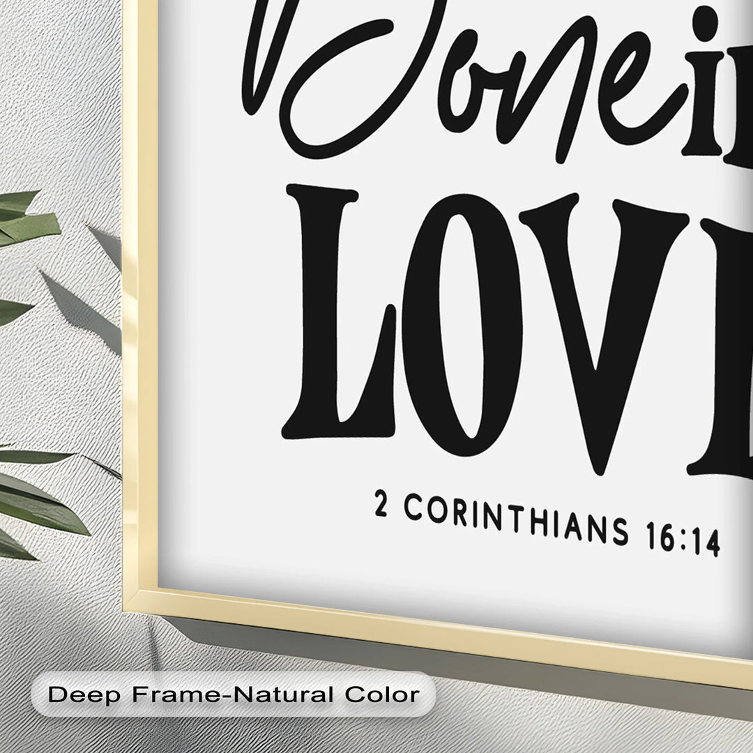 Let Everything Be Done in Love – Scripture Oil Painting - MyPhotoStation