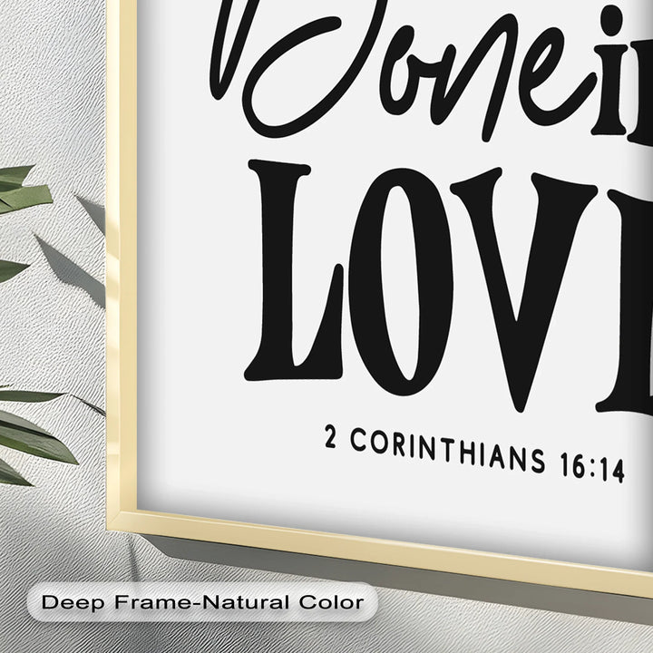 Let Everything Be Done in Love – Scripture Oil Painting - MyPhotoStation