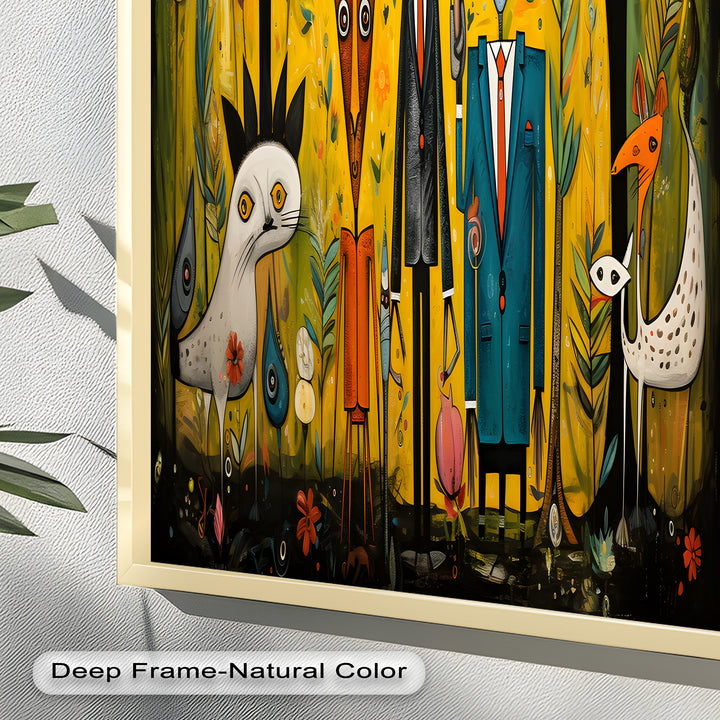 The Dandy Forest – Surreal Animal Portraits in Suits Picasso Oil Painting