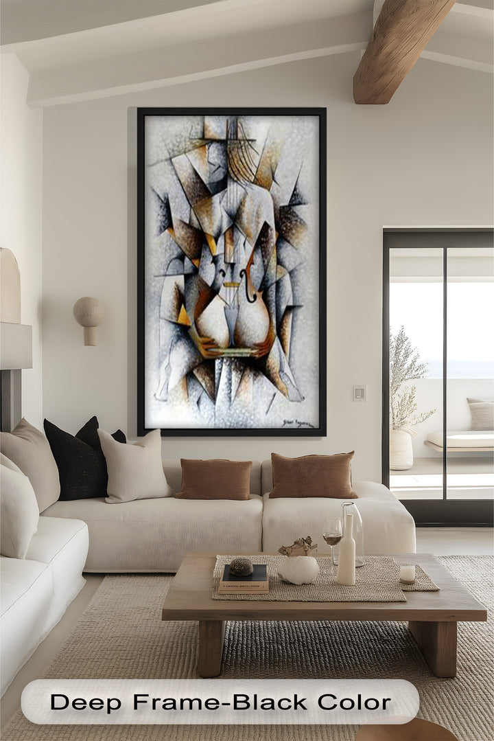Cubist Nude with Violin - Picasso Oil Painting