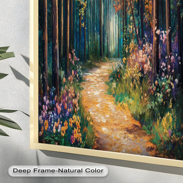 Colored Autumn Forest – Vibrant Oil Painting