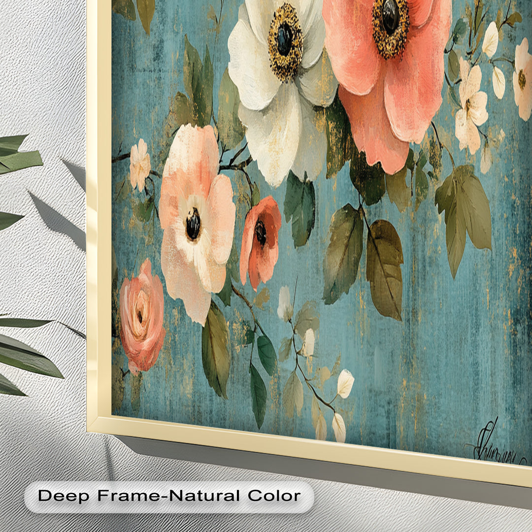 Vintage Bloom – Elegant Floral Oil Painting