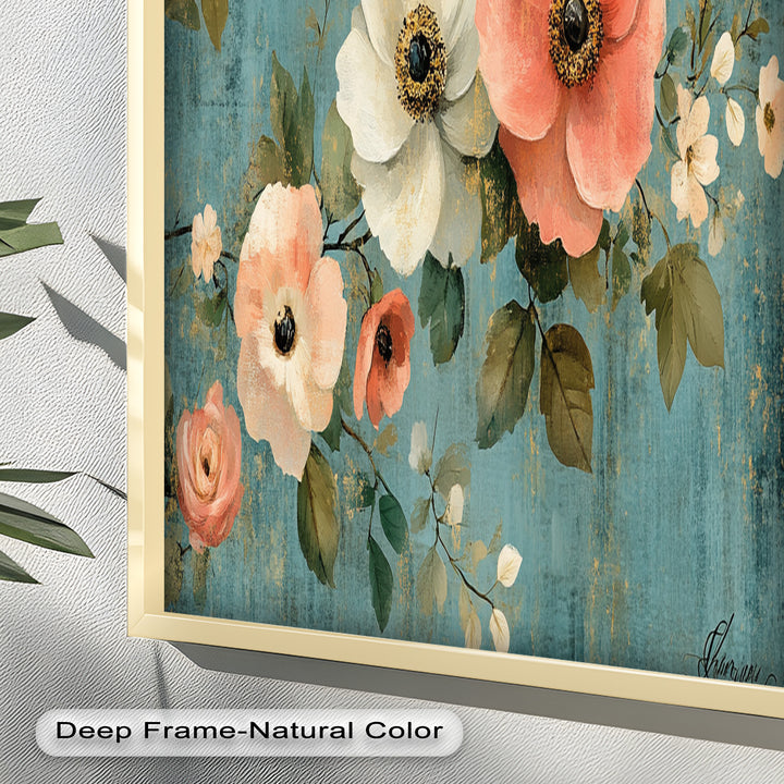 Vintage Bloom – Elegant Floral Oil Painting