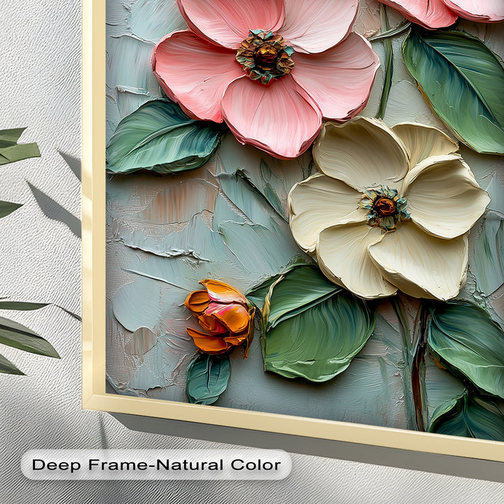 Petal Whispers – Floral Elegance Flower Oil Painting