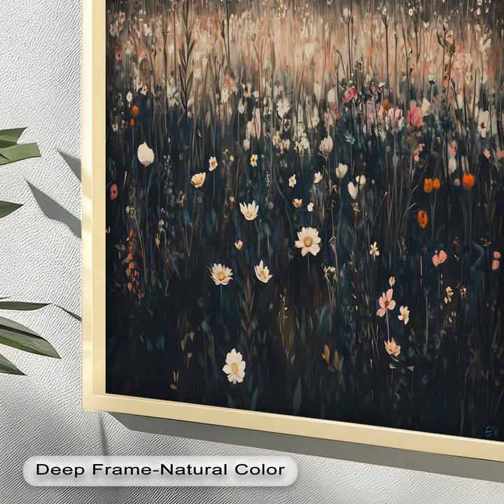 Wildflower Horizon – Framed Oil Painting