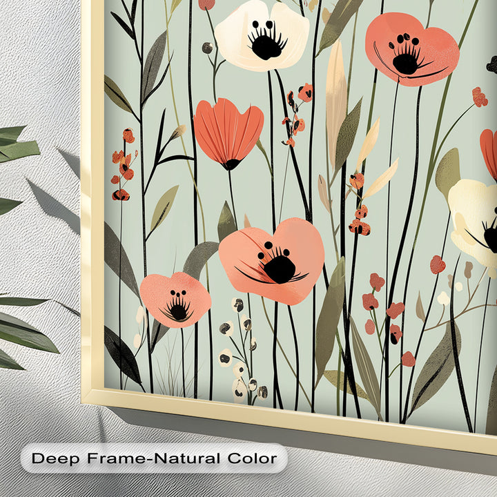 Wild Meadow Whispers – Boho Blumen Ölgemälde