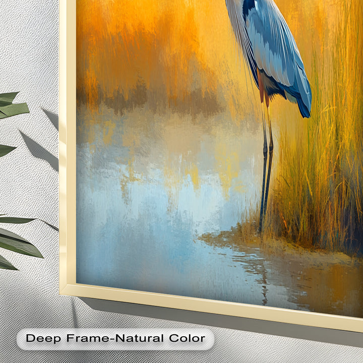Blue Heron by Autumn Marsh – Animal Oil Painting