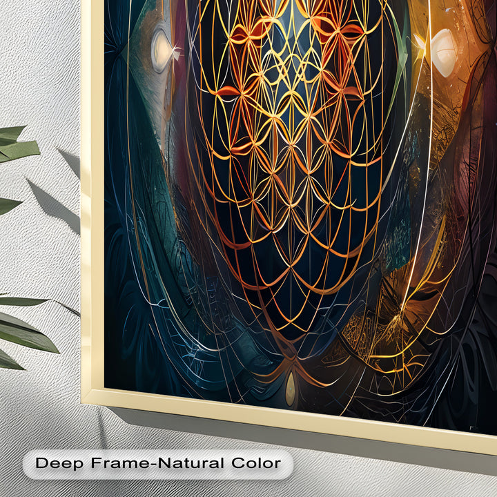 Spiritual Wall Art-Sacred Geometry Flower of Life Oil Painting