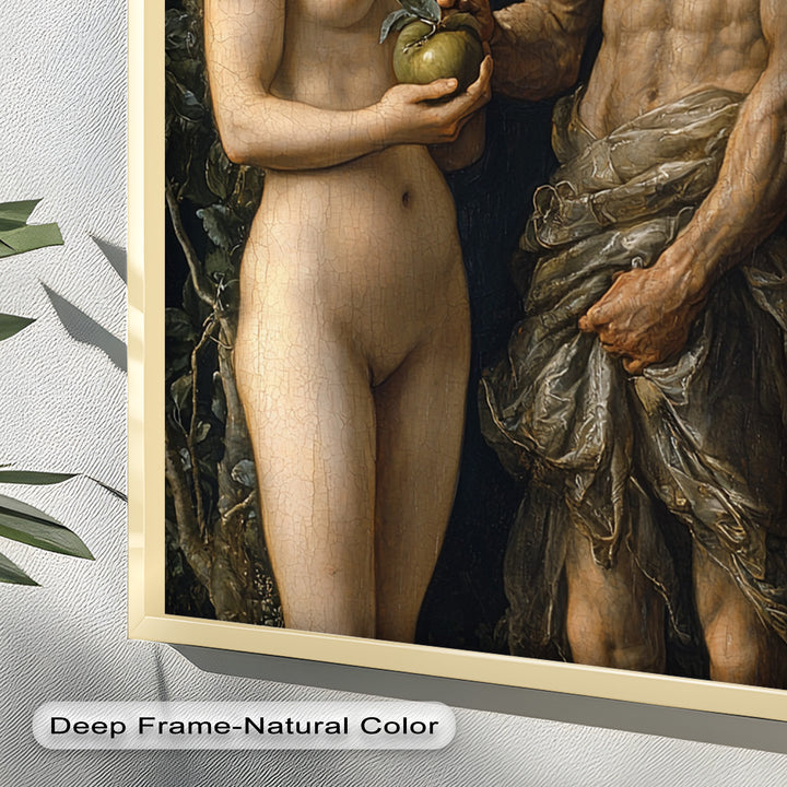 First Temptation – Adam and Eve Renaissance Oil Painting