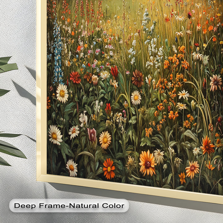 Whispers of Meadow Bloom – Colorful Wildflower Field Oil Painting