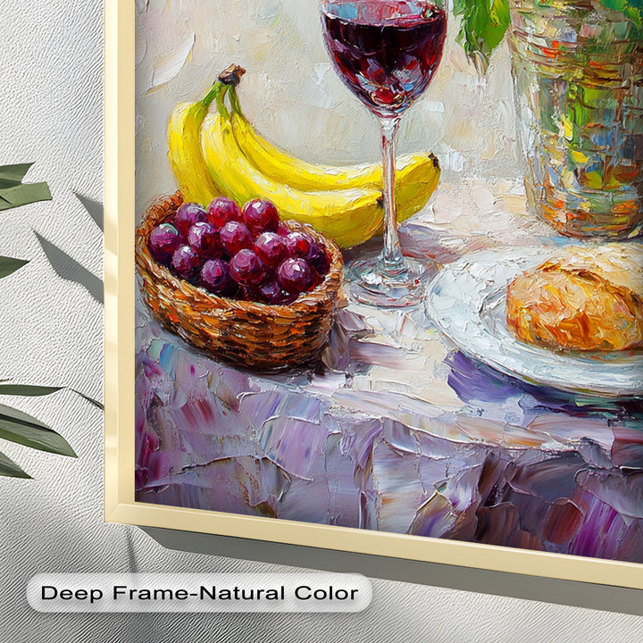 Rose & Fruit Kitchen Decor - Still Life Oil Painting