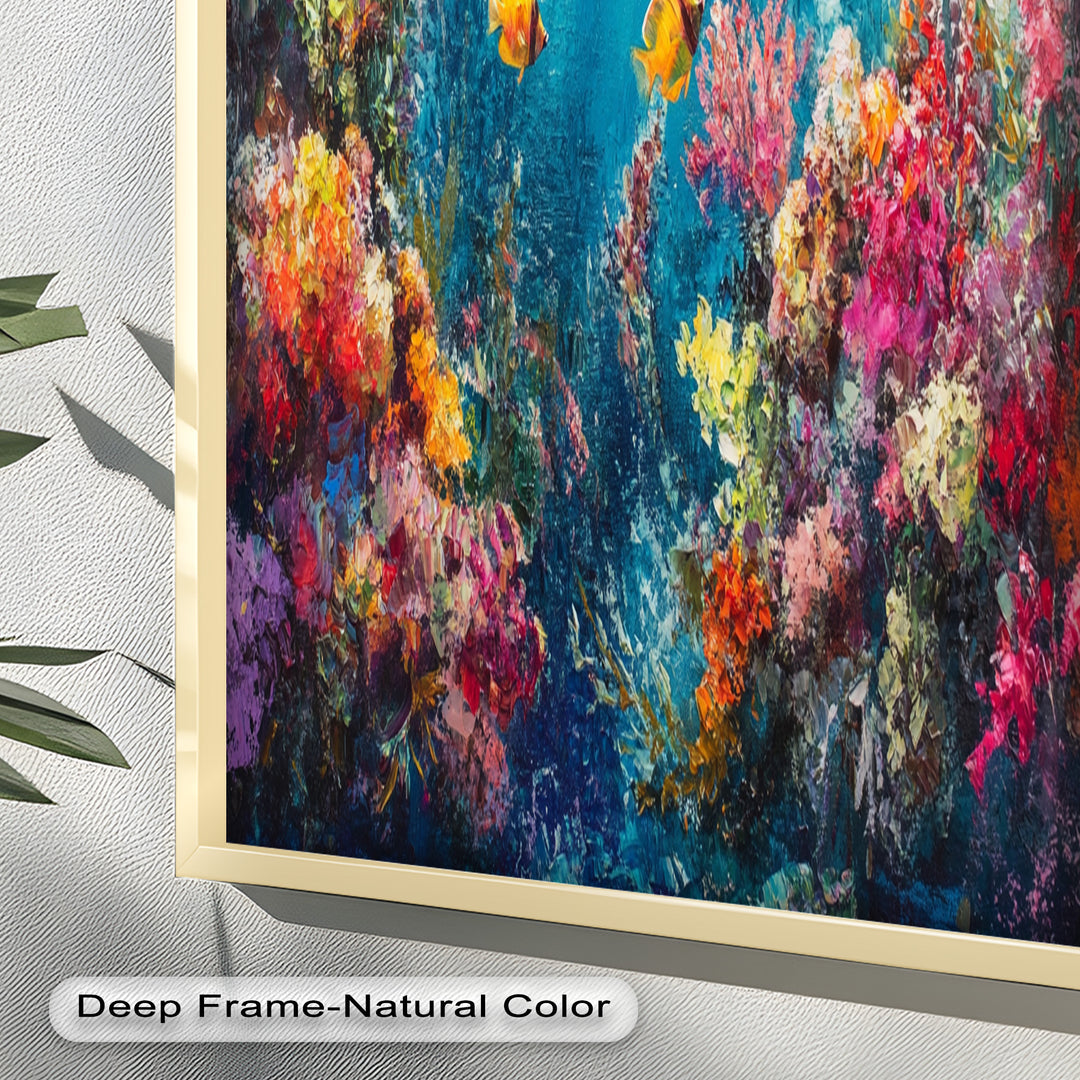 Coral Reef with Tropical Fish – Animal Oil Painting