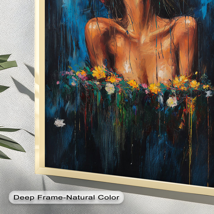 Floral Reverie – Ethereal Woman with Flower Crown Oil Painting