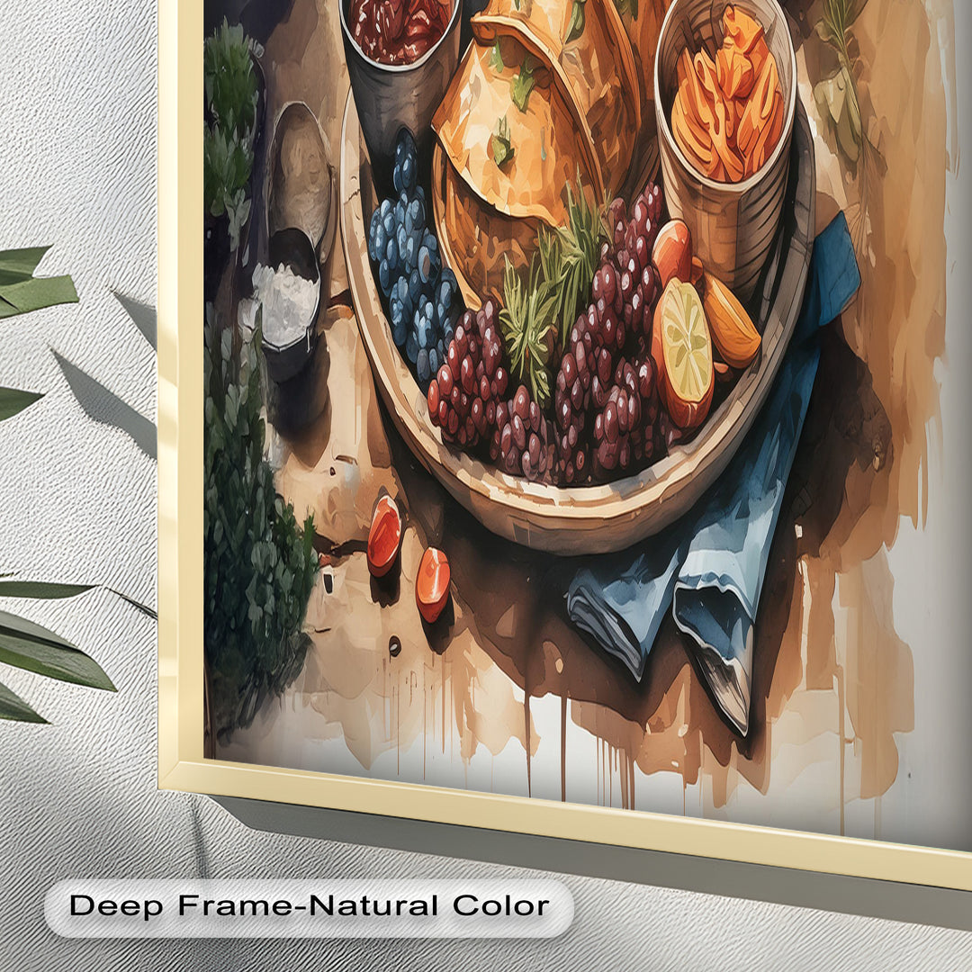 Frisch gebackenes Gebäck und Obststillleben - Food Painting