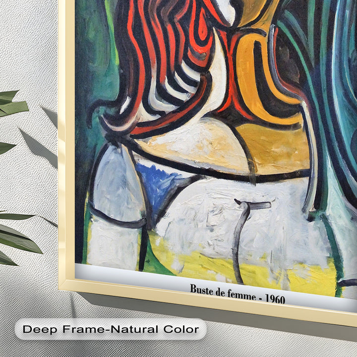 Dual Gaze – Buste de Femme Inspired Picasso Oil Painting