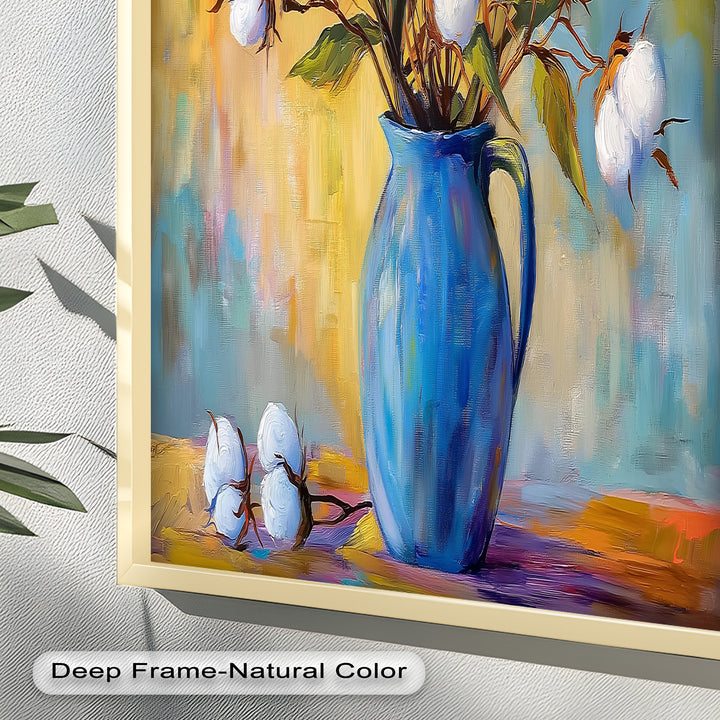 Blue Vase – Floral Oil Painting