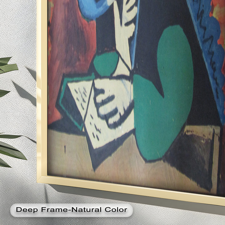 The Reader – Cubist Portrait of Quiet Focus Picasso Oil Painting