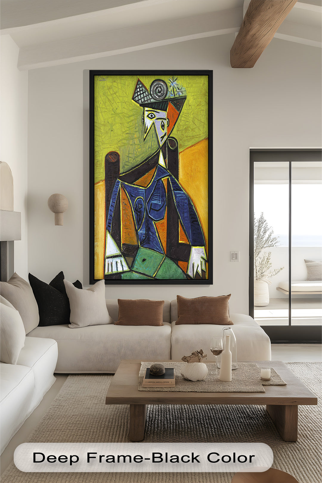 Woman with Spiral Hat – Geometric Abstract Picasso Oil Painting