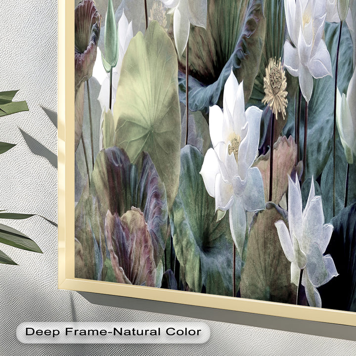 Lotus Flower Botanical – Elegant Floral Oil Painting