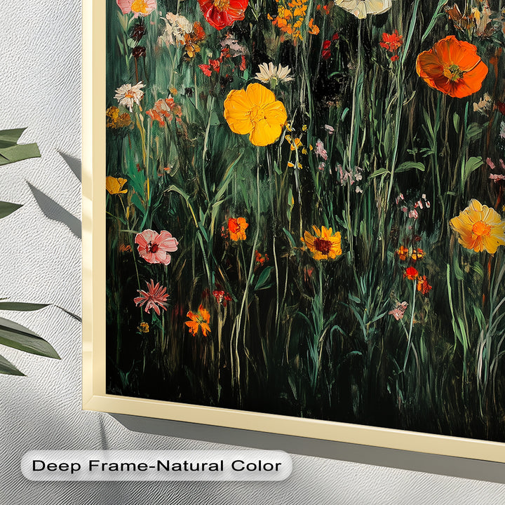 Wild Meadow Bloom – Colorful Field Flowers Flower Oil Painting