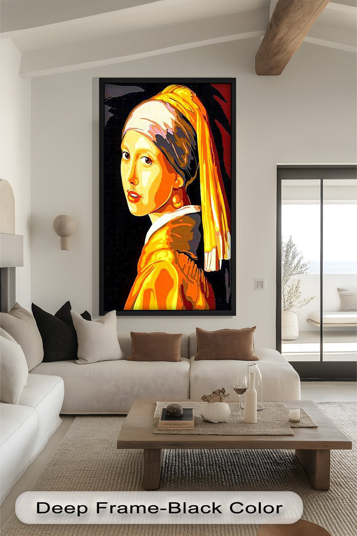 Modern Rendition of Girl with a Pearl Earring - Renaissance Oil Painting