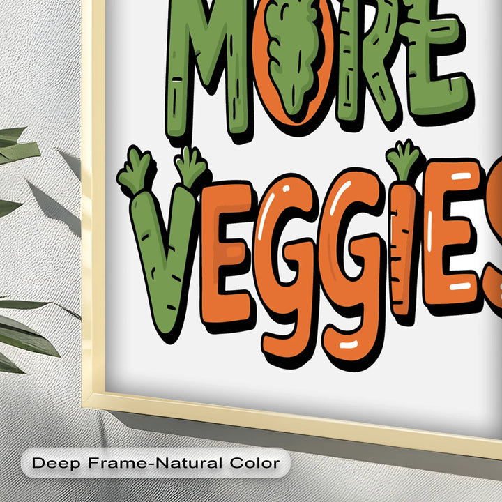 Eat More Veggies – Colorful Letters Oil Painting - MyPhotoStation