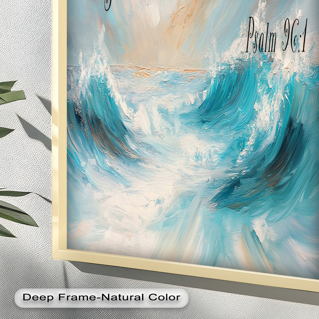 Psalm 96:1 – Worship & Praise Bible Verse Oil Painting