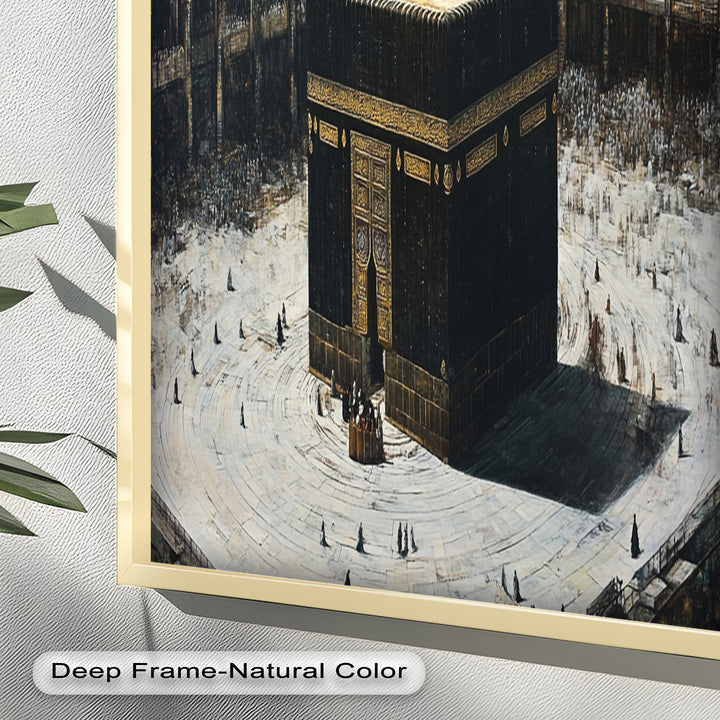 Kaaba Sacred Site Wall Art – Religious Oil Painting
