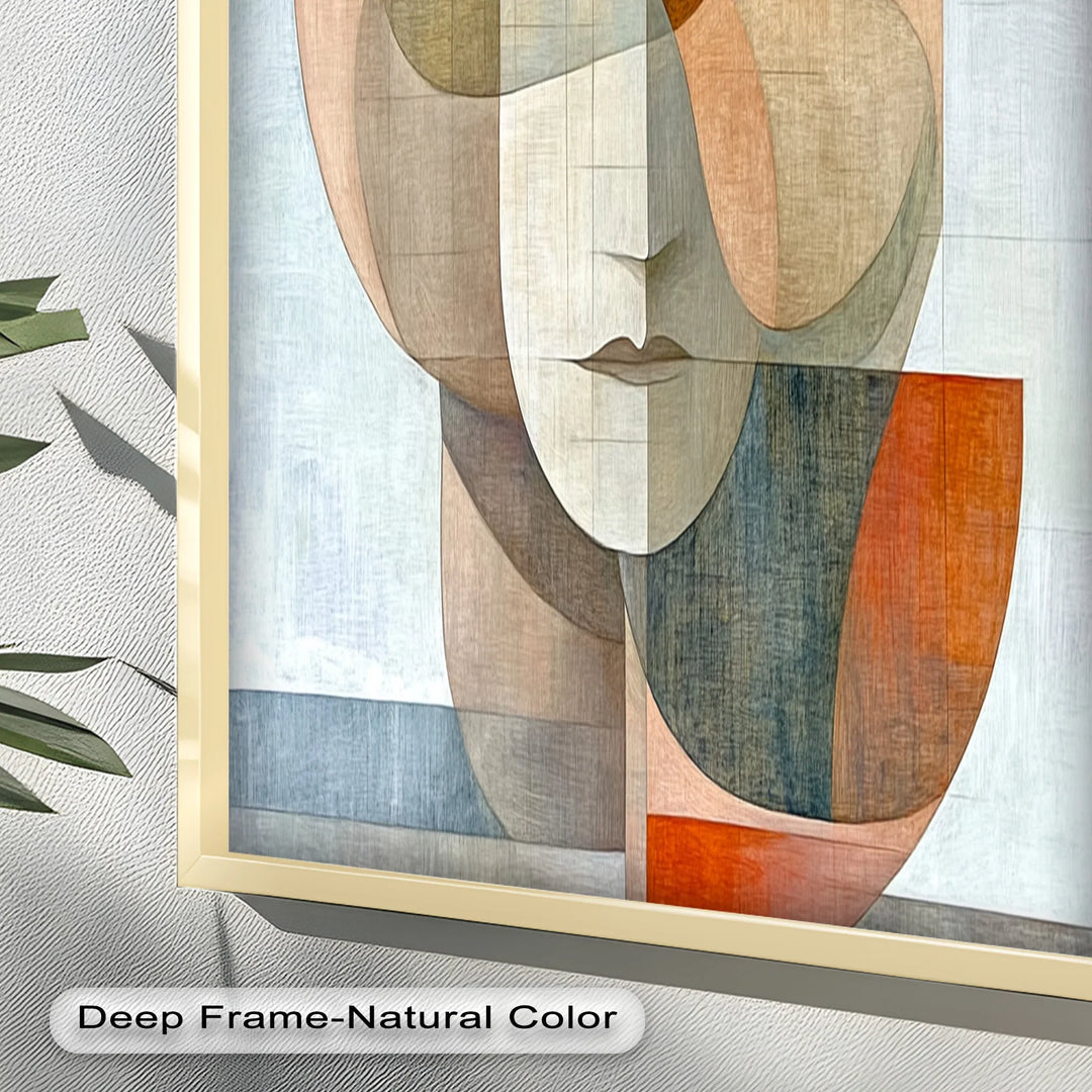 Geometric Face Portrait – Modern Abstract Oil Painting - MyPhotoStation