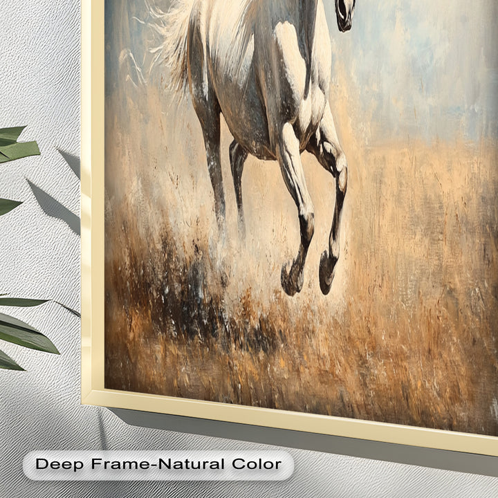 White Stallion Art – Horse Oil Painting