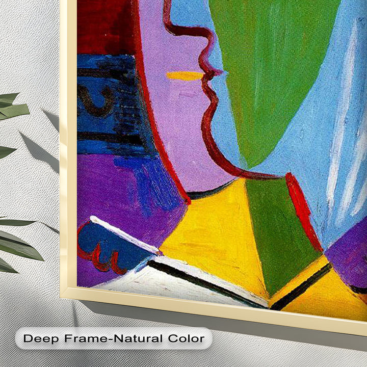Vibrant Duality – Picasso-Inspired Abstract Oil Painting