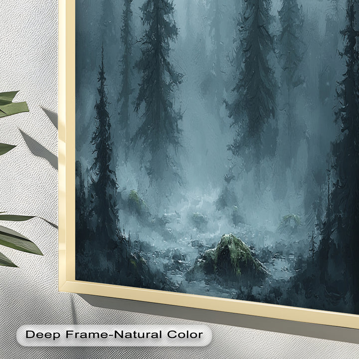 Misty Forest – Tranquil Nature Oil Painting