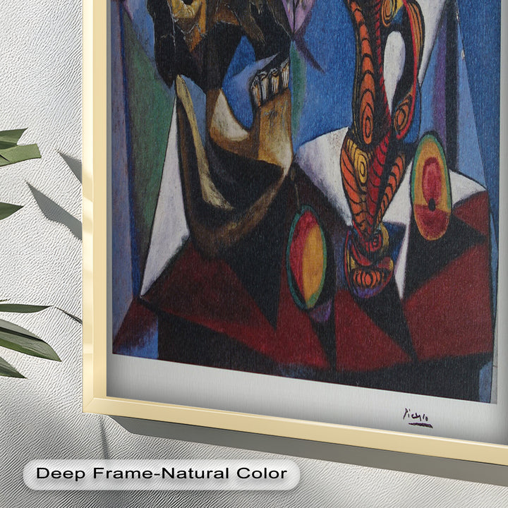 Still Life with Bull Skull – Symbolist Cubist Picasso Oil Painting