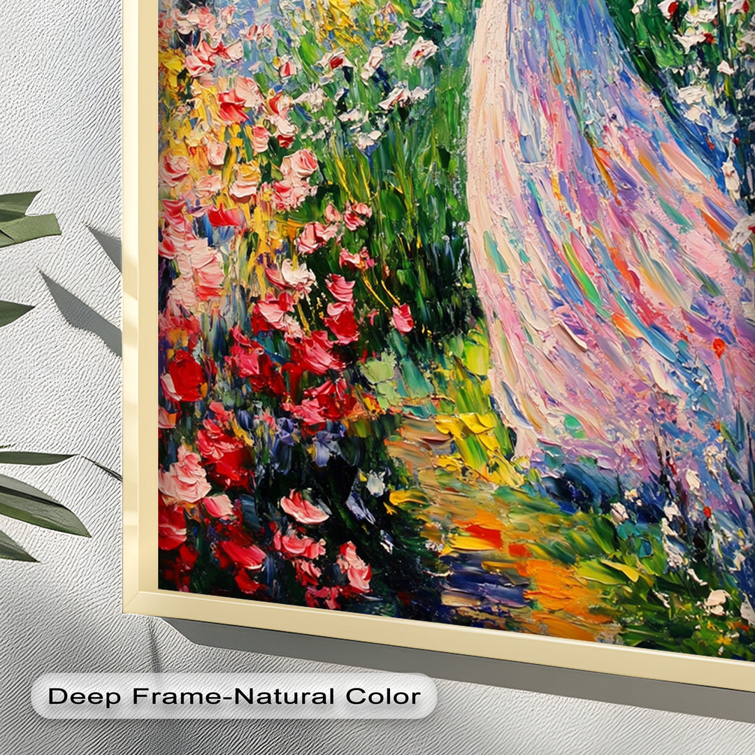 Woman in Floral Crown - Impressionist Oil Painting