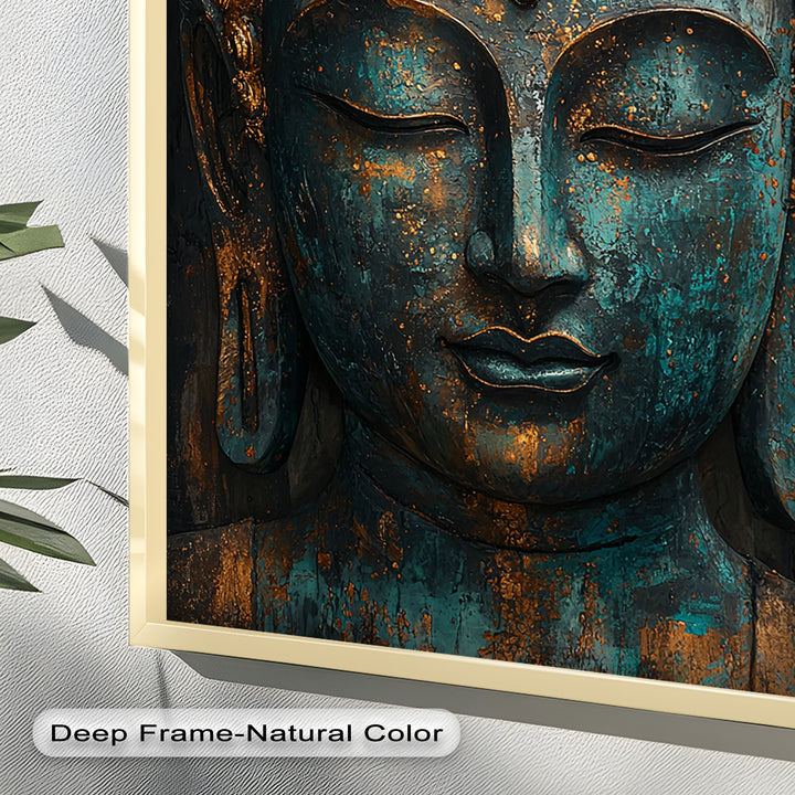 Buddha Portrait Wall Art – Religious Oil Painting