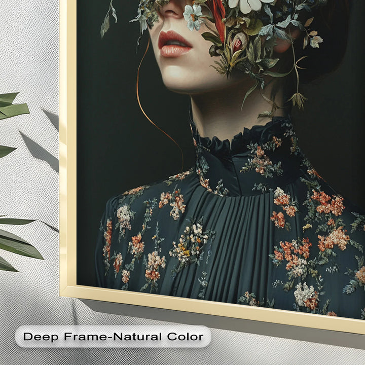 Floral Reverie – Surreal Botanical Portrait Oil Painting - MyPhotoStation